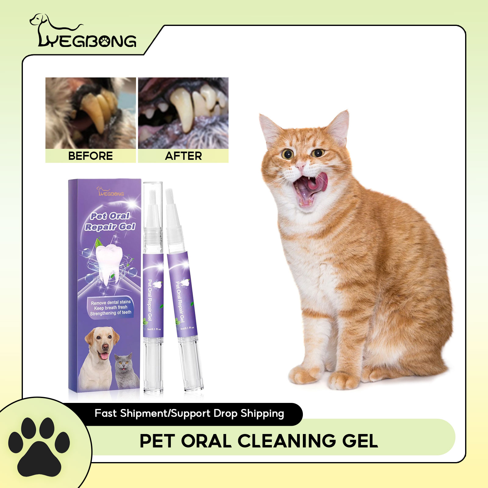 Teeth Whitening Gels Used By Dentists - Pet Oral Repair Gel Puppy Tartar