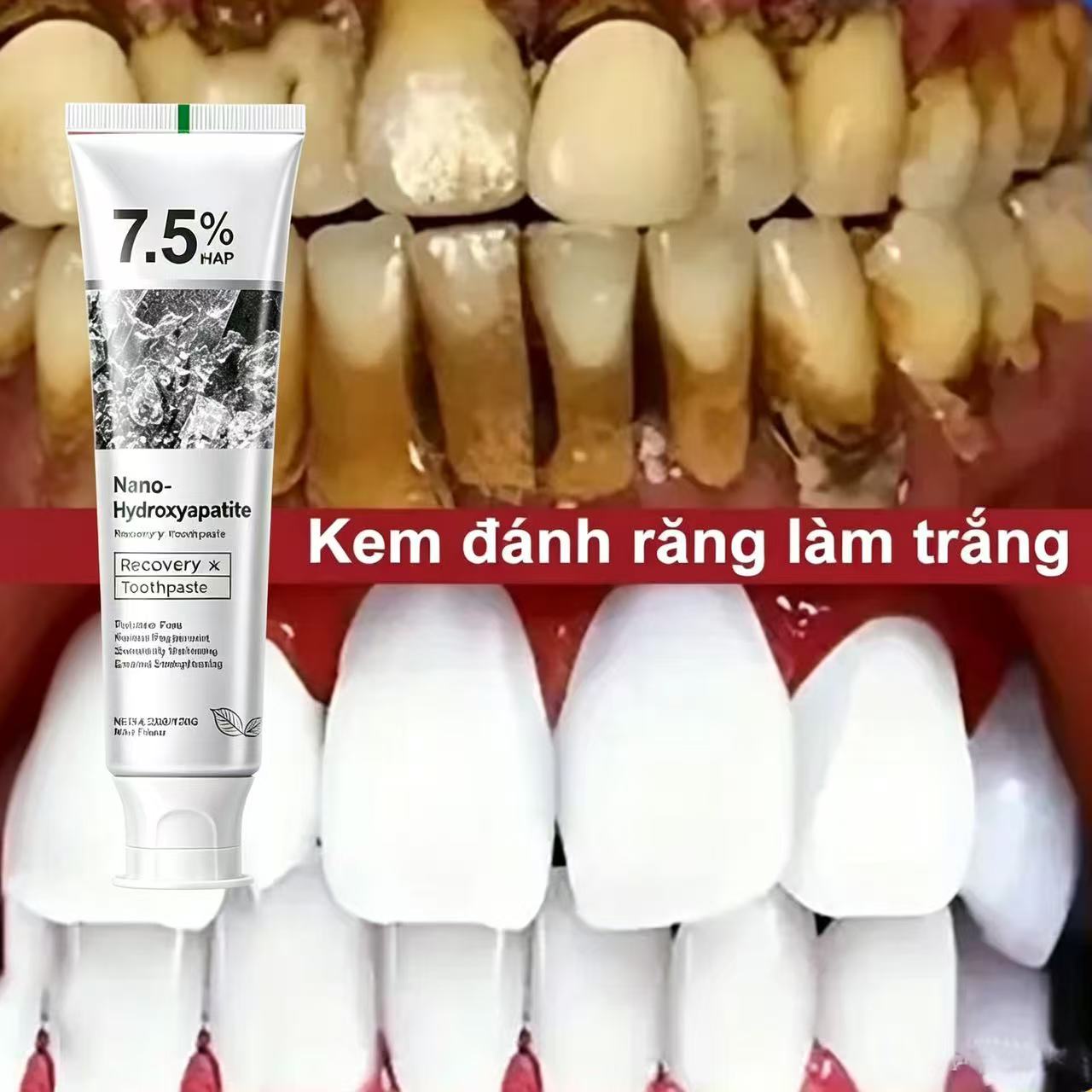 Teeth Whitening Charcoal Powder - 7.5% Hydroxyapatite Probiotic Whitening Toothpaste Enamel