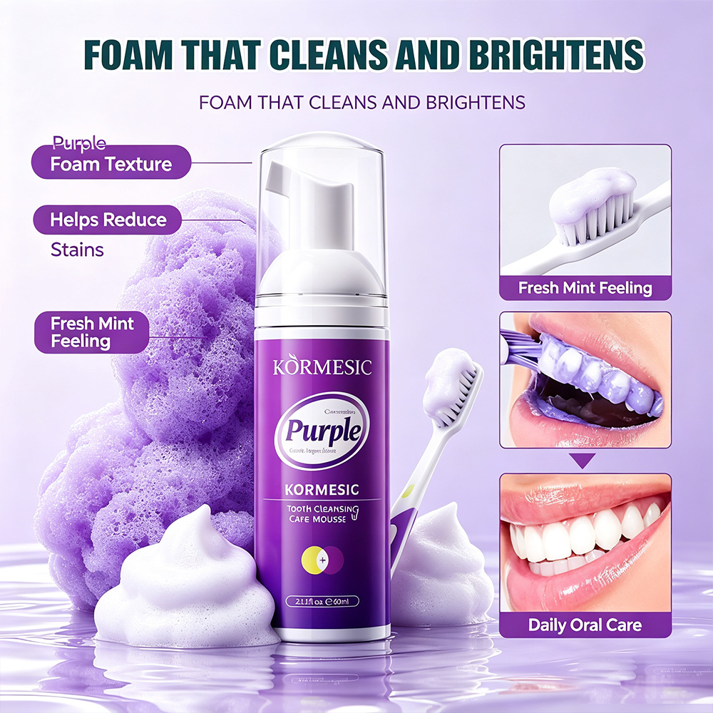 Teeth Whitening Mousse - Purple Whitening Tooth Mousse Foam V34