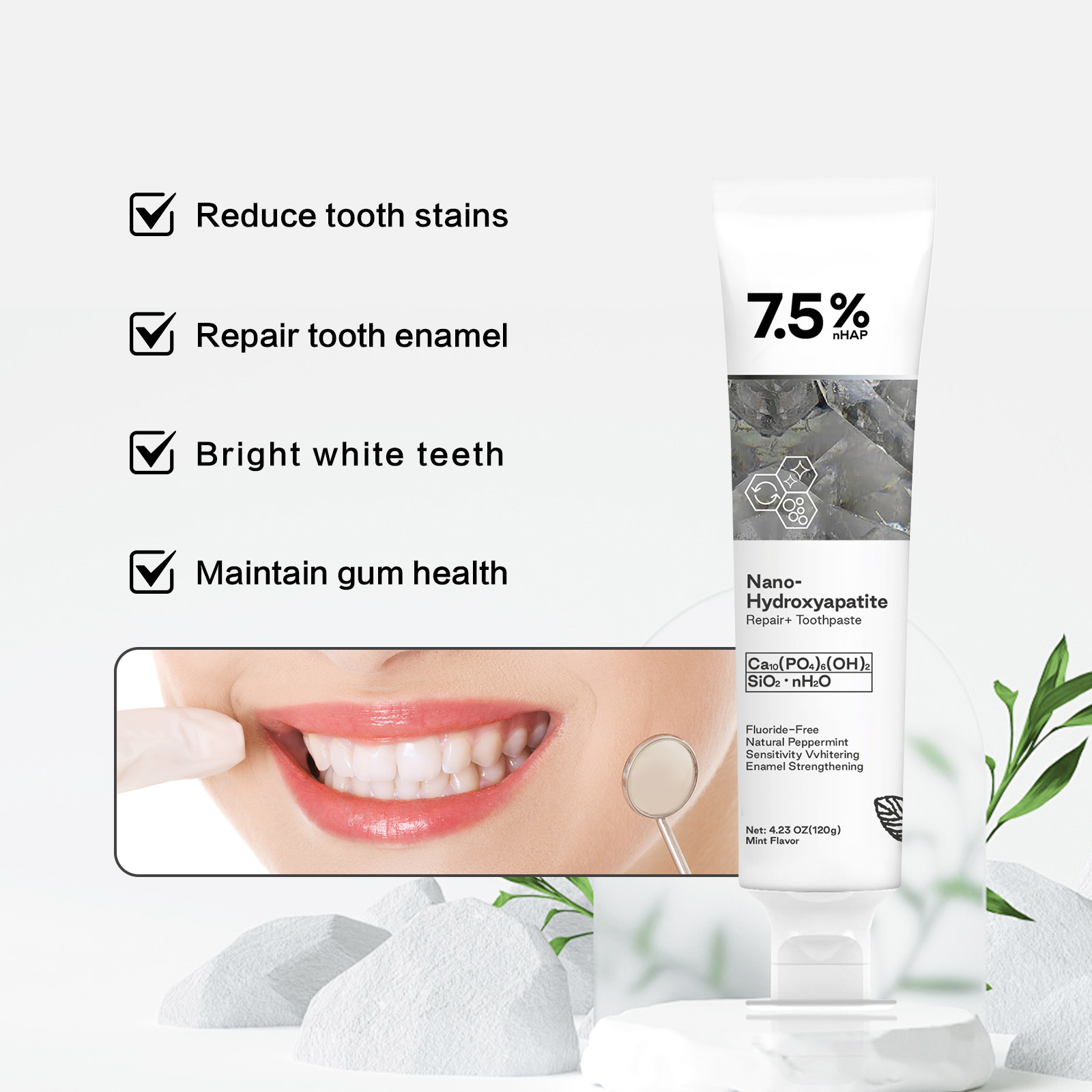 Nano Hydroxyapatite Toothpaste - Hydroxyapatite Toothpaste recension och pris