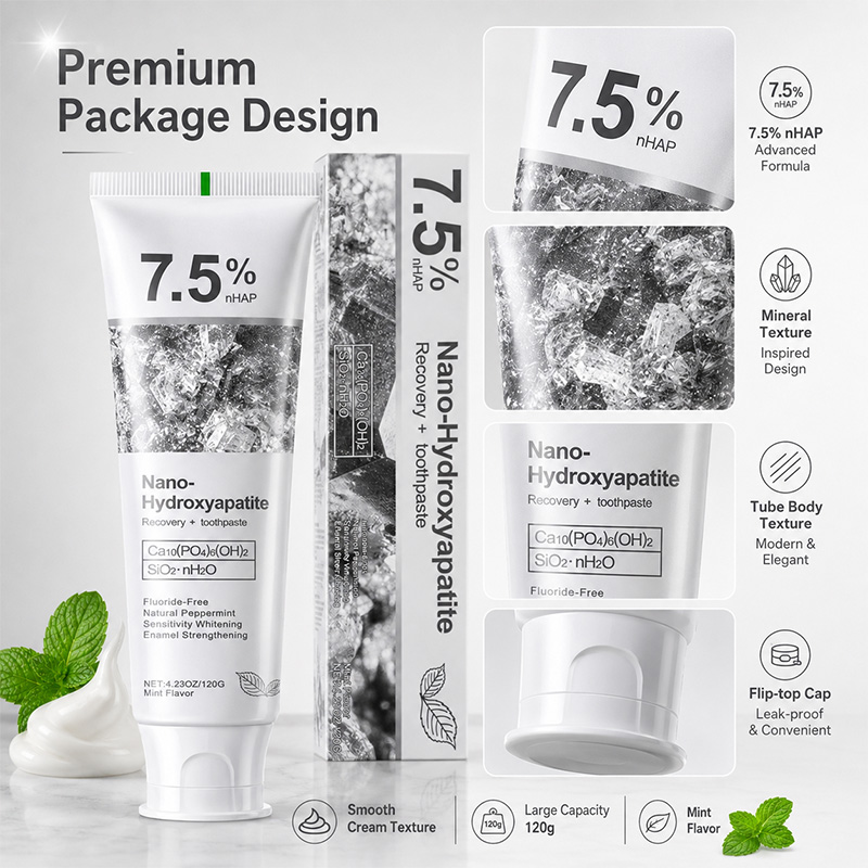 5/6Pcs 7.5% nHAP Nano Hydroxya - Hydroxyapatite Toothpaste recension och pris