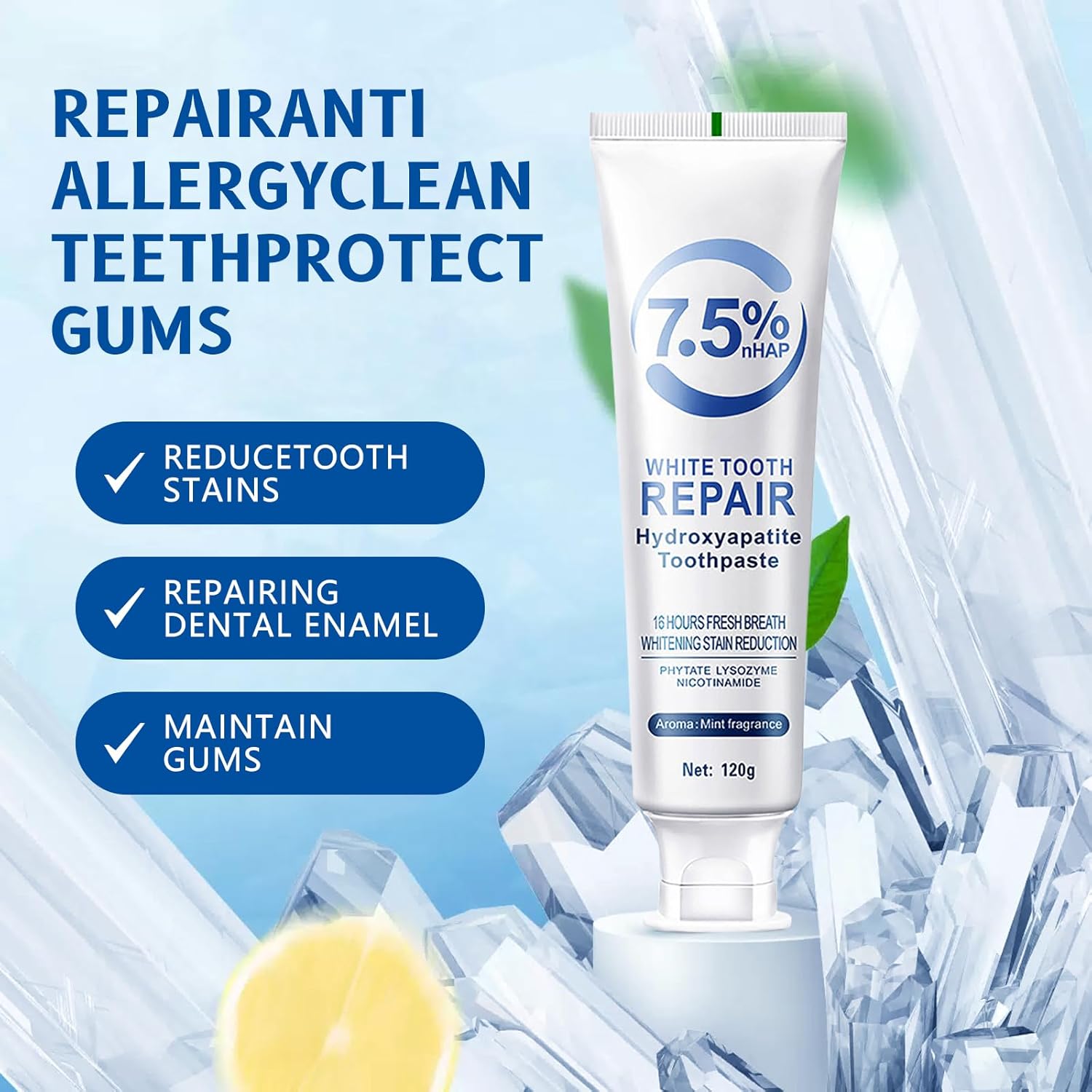 1/2Pcs Hydroxyapatite Toothpas - Hydroxyapatite Toothpaste recension och pris