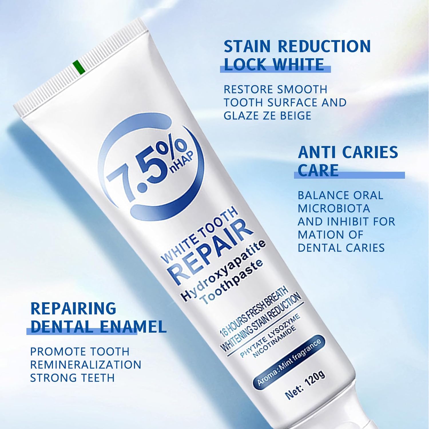 1/2Pcs Hydroxyapatite Toothpas - Hydroxyapatite Toothpaste recension och pris