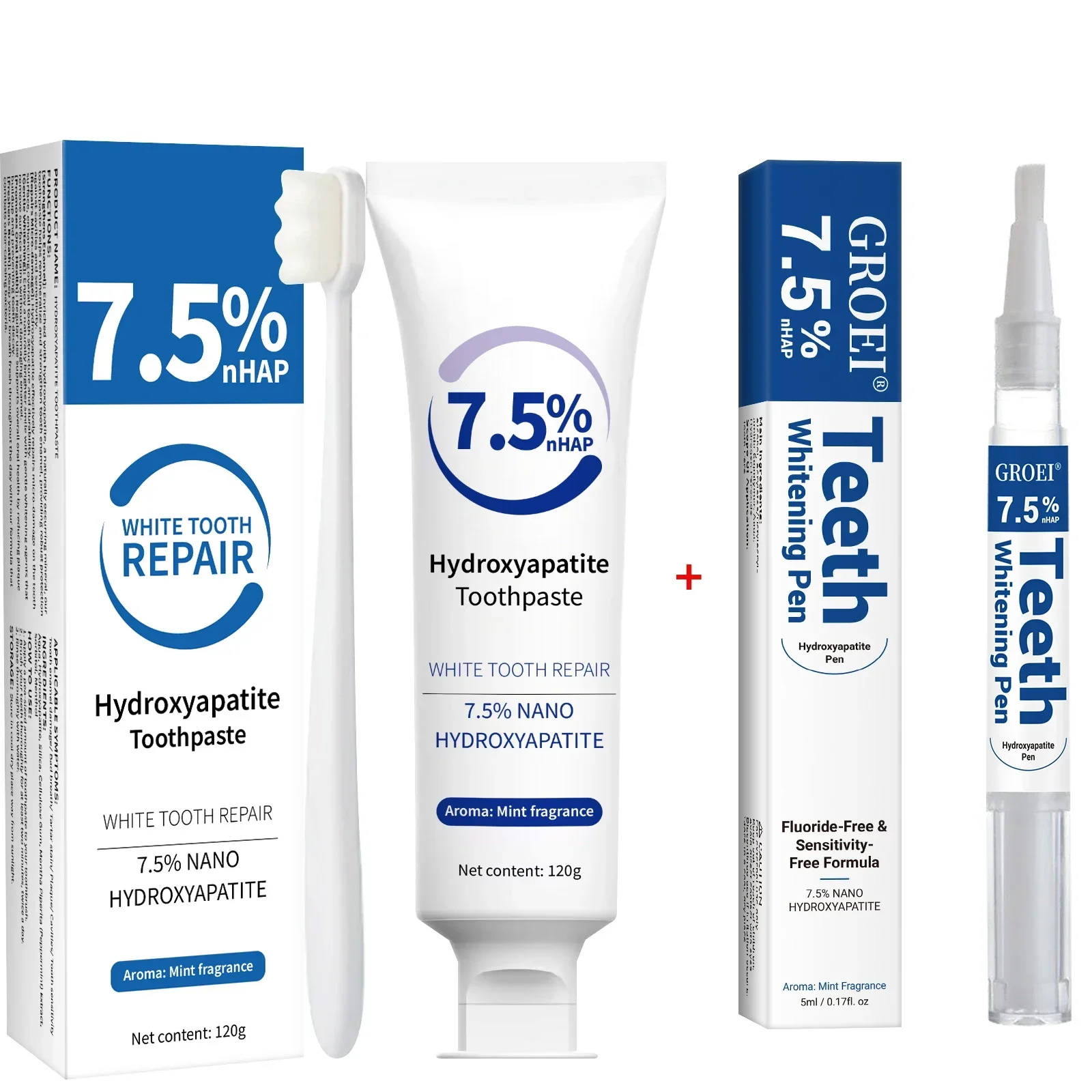 Toothpaste & Whitening Pen Kit - Hydroxyapatite Toothpaste recension och pris