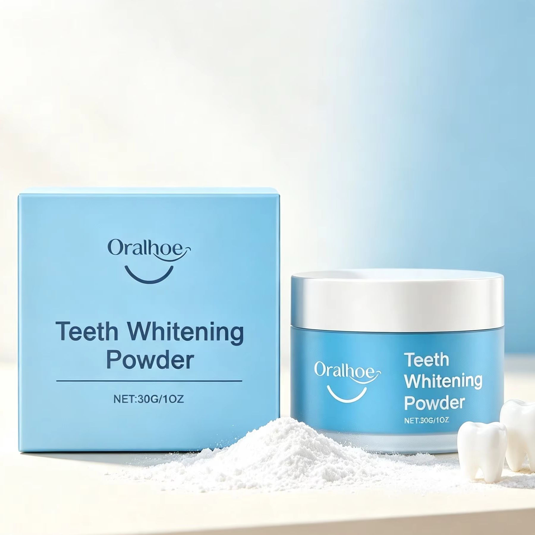 Oralhoe Tooth Powder for Brush - Teeth Whitening Results recension och pris
