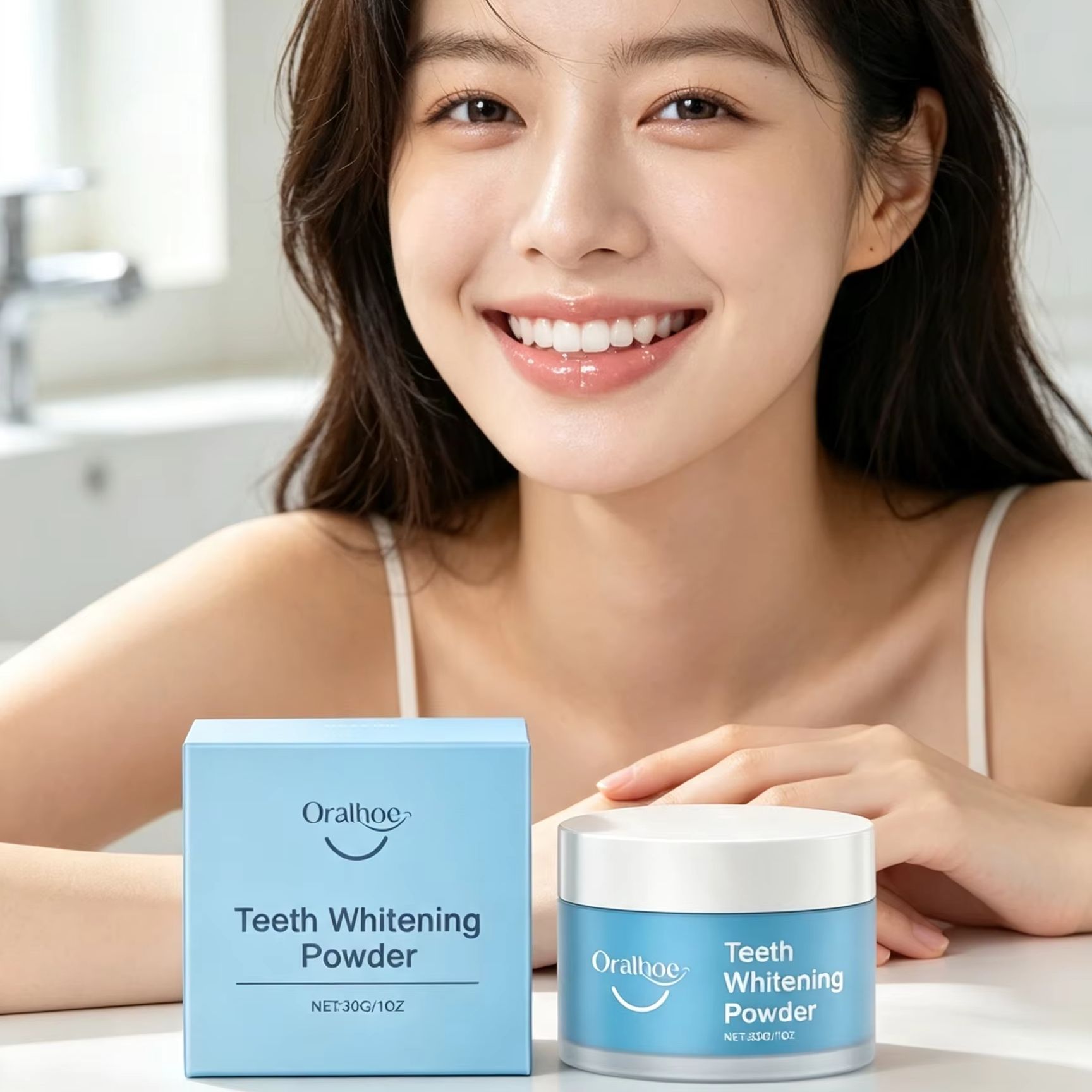 Oralhoe Tooth Powder for Brush - Teeth Whitening Results recension och pris