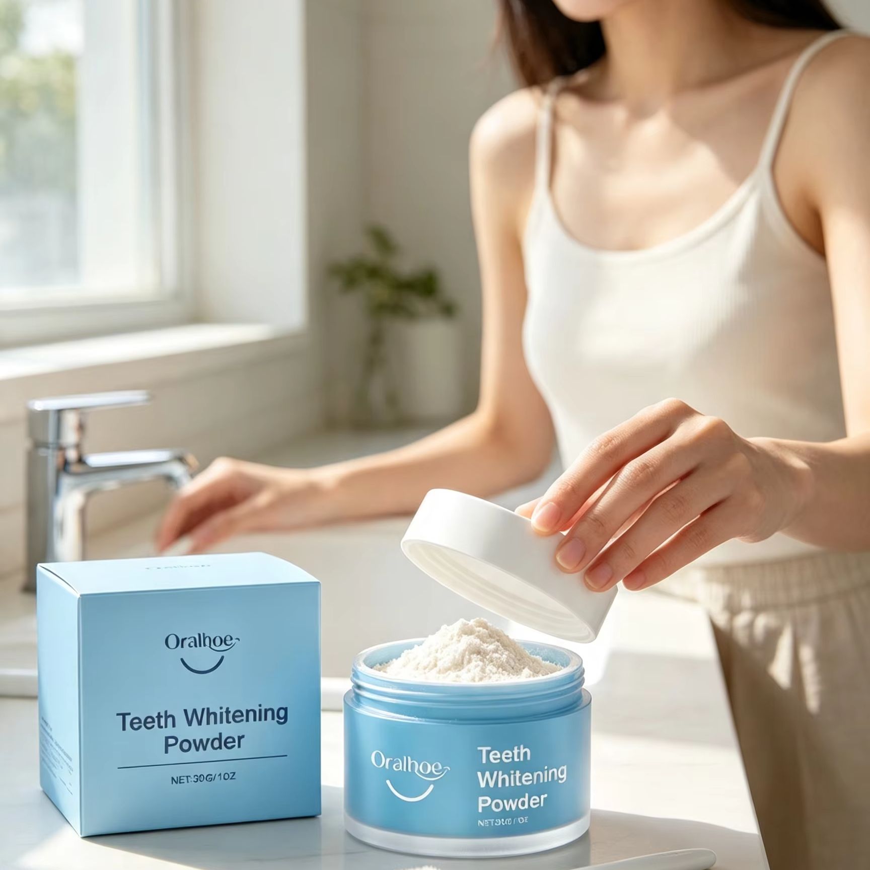 Oralhoe Tooth Powder for Brush - Teeth Whitening Results recension och pris