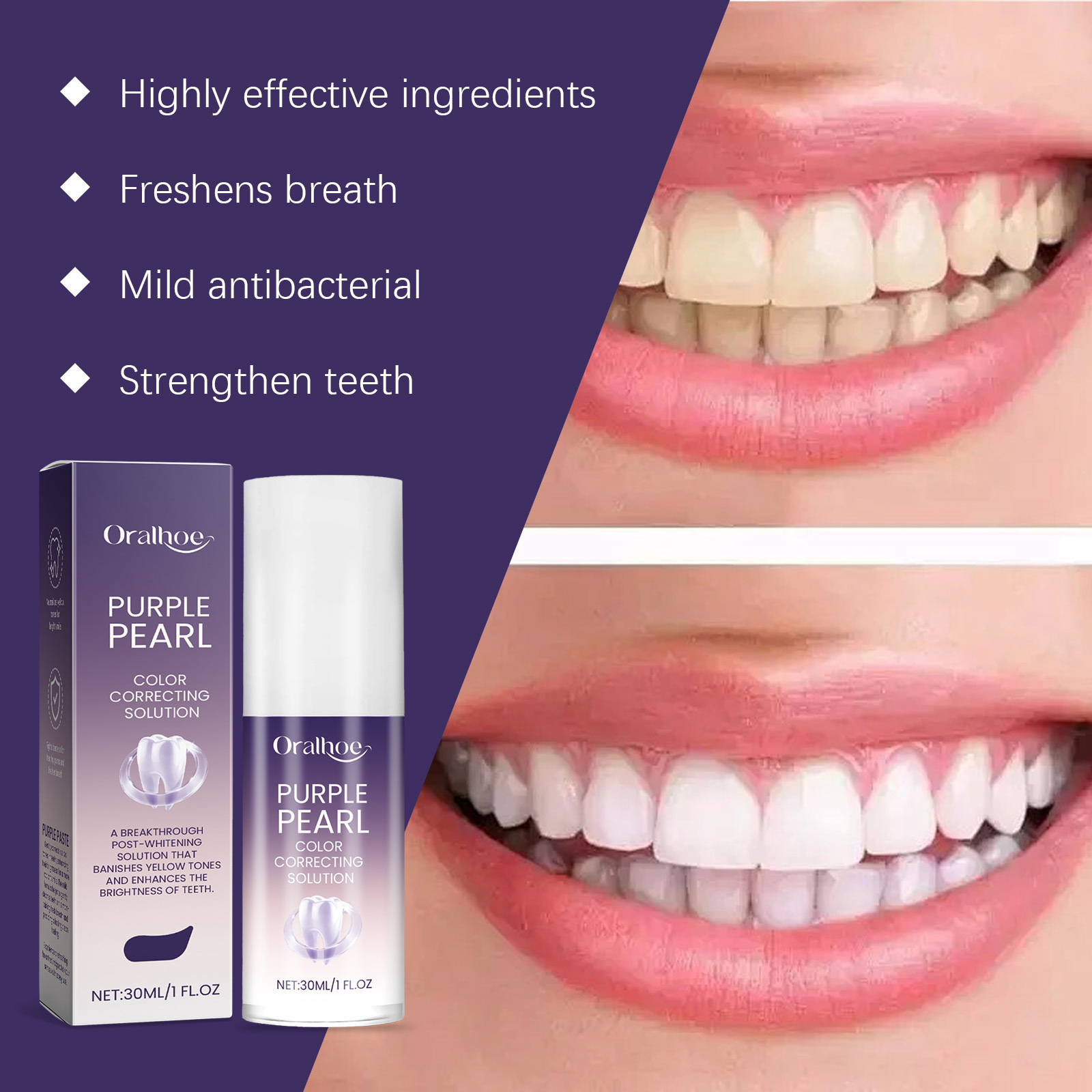 2026 New Purple Teeth Whitenin - Teeth Whitening Mousse recension och pris
