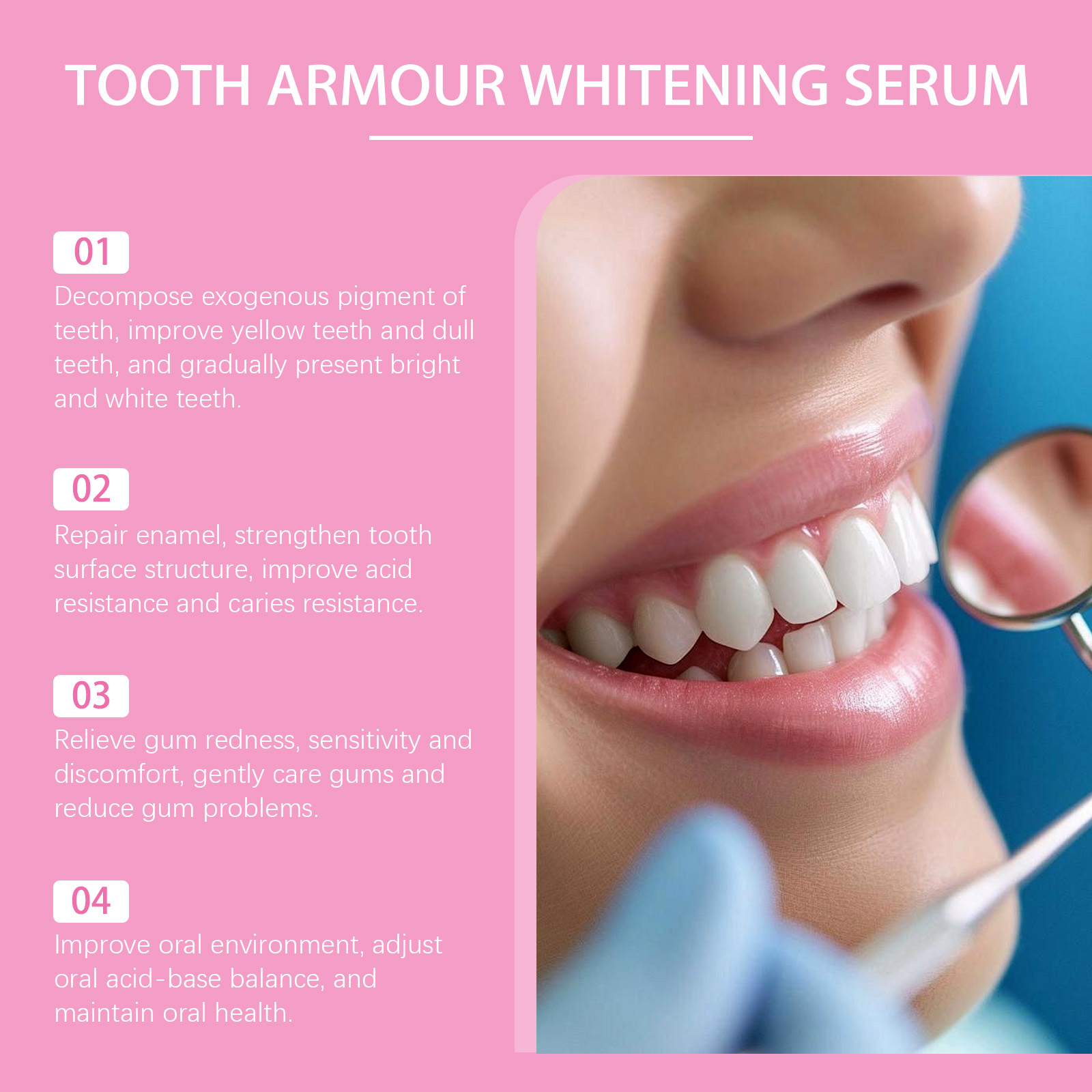 Tooth Armour Whitening Serum G - Enamel Repair Serum recension och pris