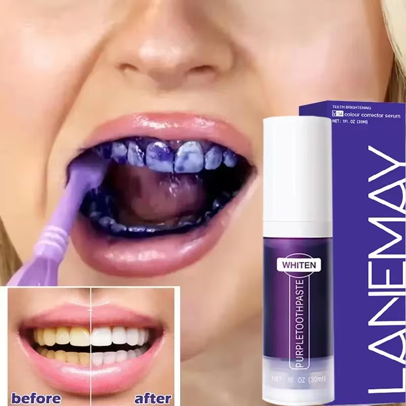 V34 Purple Teeth Whitening Too - Teeth Whitening Charcoal Powder recension och pris