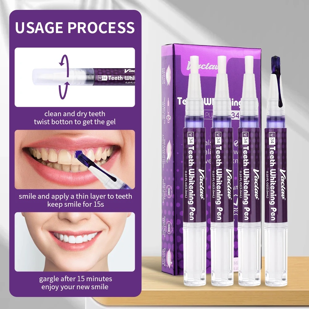Vaclav V34 Purple Teeth Whiten - Teeth Whitening Results recension och pris