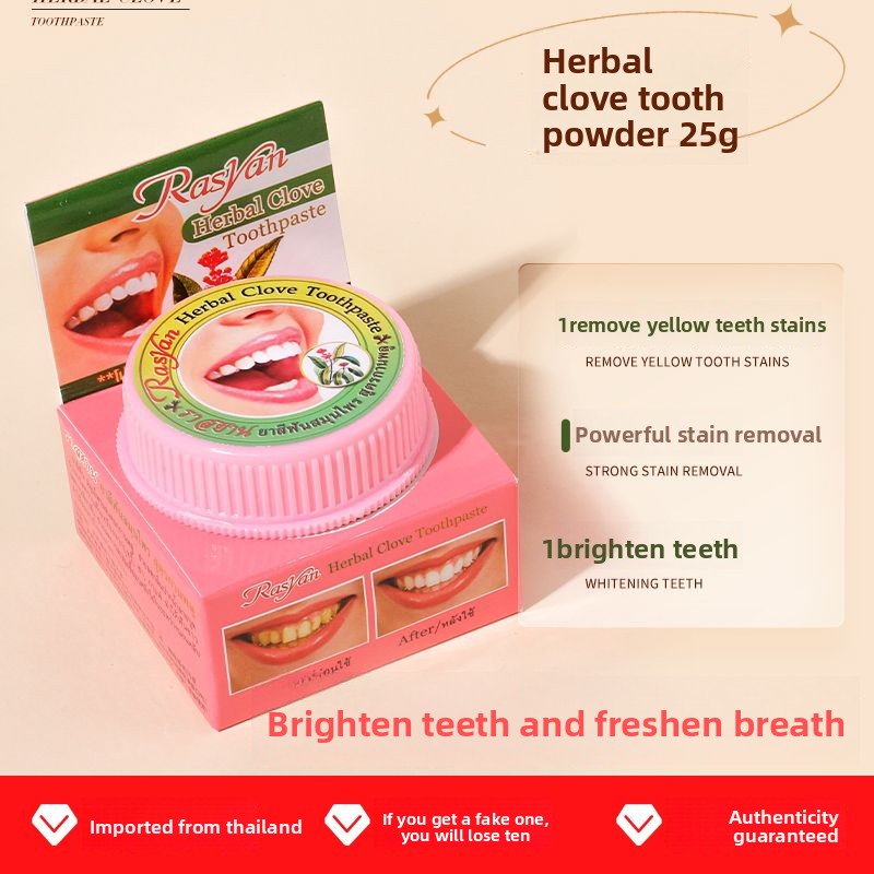 Thai Clove/coconut Tooth Powde - Teeth Whitening Results recension och pris